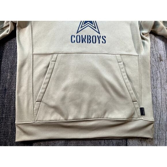 Nike Dri Fit NFL Dallas Cowboys Camo On Field Salute To Service Hoodie Men’s Med - Picture 5 of 11